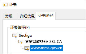定制中级根后的政务网站SSL证书